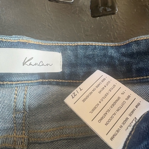 KanCan Light Blue Ripped Straight Leg Jeans - Picture 4 of 4